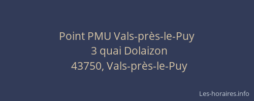 Point PMU Vals-près-le-Puy