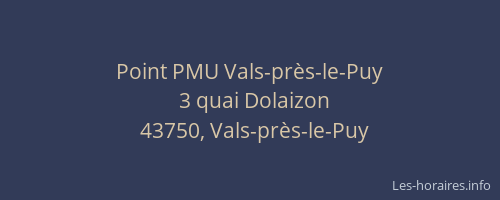 Point PMU Vals-pr&egrave;s-le-Puy