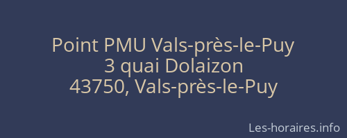 Point PMU Vals-près-le-Puy