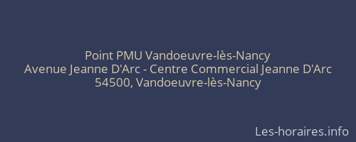 Point PMU Vandoeuvre-lès-Nancy