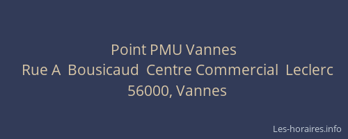 Point PMU Vannes