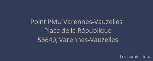 Point PMU Varennes-Vauzelles