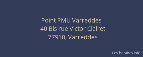 Point PMU Varreddes