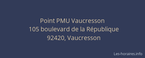 Point PMU Vaucresson