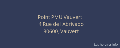 Point PMU Vauvert