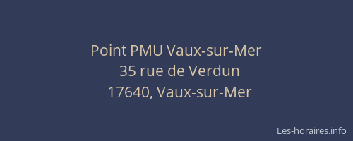 Point PMU Vaux-sur-Mer
