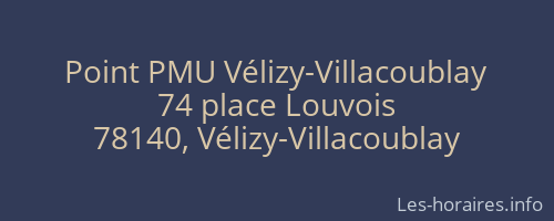 Point PMU Vélizy-Villacoublay
