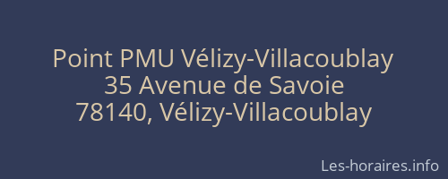 Point PMU Vélizy-Villacoublay