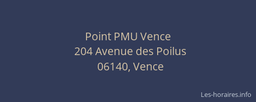 Point PMU Vence