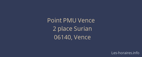 Point PMU Vence