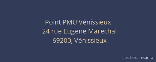 Point PMU Vénissieux
