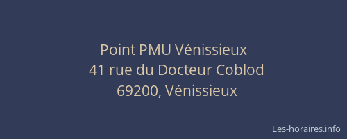 Point PMU Vénissieux