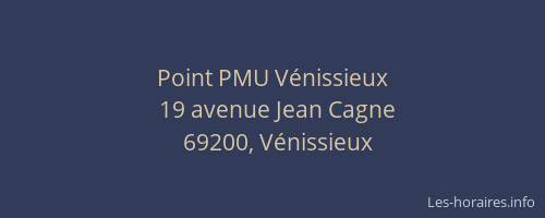 Point PMU Vénissieux