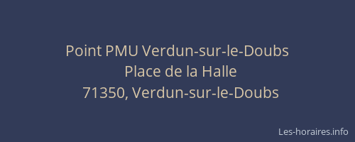 Point PMU Verdun-sur-le-Doubs