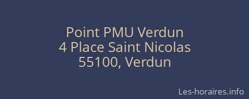 Point PMU Verdun