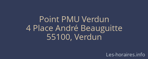 Point PMU Verdun