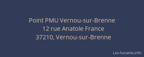 Point PMU Vernou-sur-Brenne