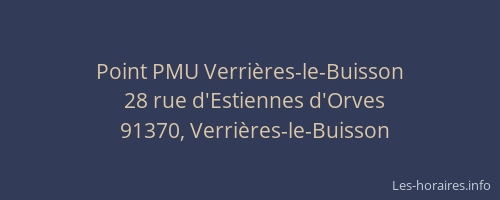 Point PMU Verrières-le-Buisson