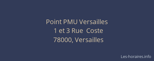 Point PMU Versailles