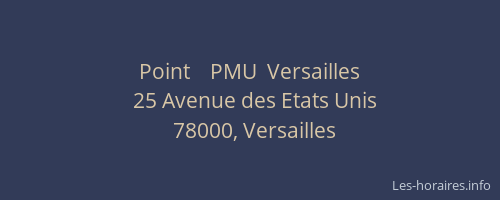 Point    PMU  Versailles