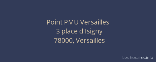 Point PMU Versailles