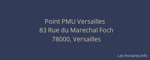 Point PMU Versailles