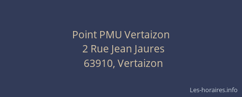 Point PMU Vertaizon