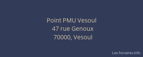 Point PMU Vesoul