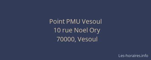Point PMU Vesoul