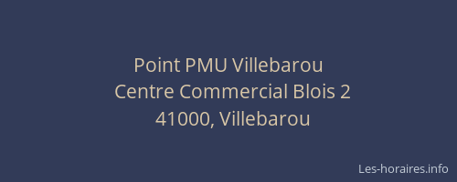 Point PMU Villebarou