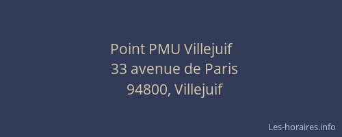 Point PMU Villejuif
