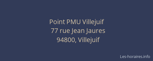 Point PMU Villejuif