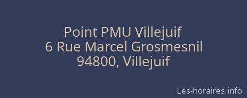 Point PMU Villejuif