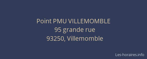 Point PMU VILLEMOMBLE