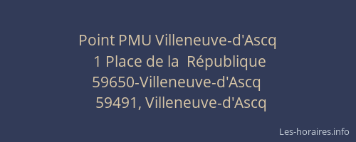 Point PMU Villeneuve-d'Ascq