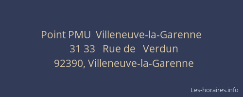 Point PMU  Villeneuve-la-Garenne
