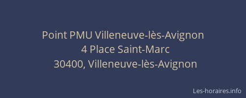 Point PMU Villeneuve-l&egrave;s-Avignon