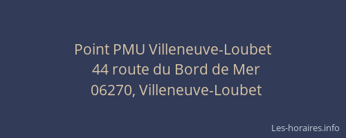 Point PMU Villeneuve-Loubet
