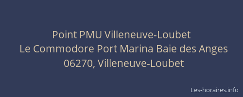 Point PMU Villeneuve-Loubet