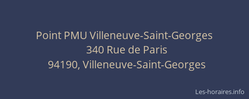 Point PMU Villeneuve-Saint-Georges
