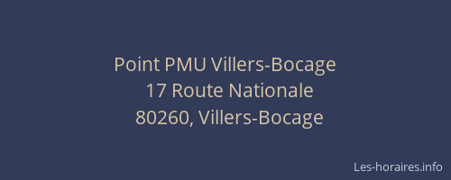 Point PMU Villers-Bocage