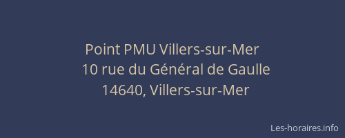 Point PMU Villers-sur-Mer