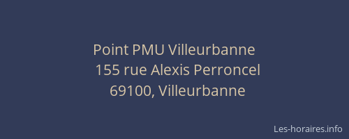 Point PMU Villeurbanne