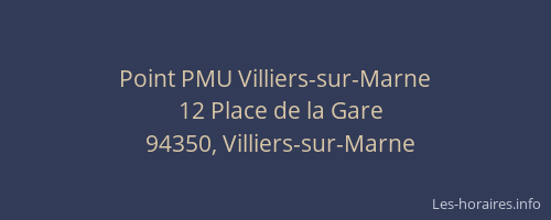 Point PMU Villiers-sur-Marne