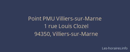Point PMU Villiers-sur-Marne