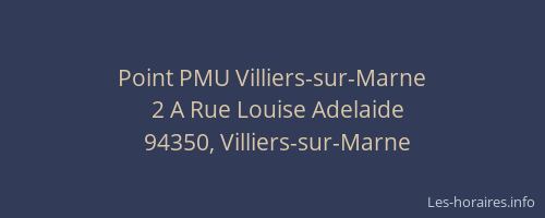 Point PMU Villiers-sur-Marne