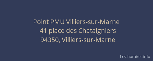 Point PMU Villiers-sur-Marne