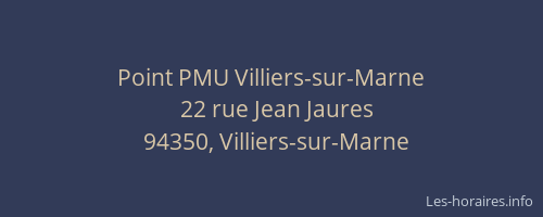 Point PMU Villiers-sur-Marne