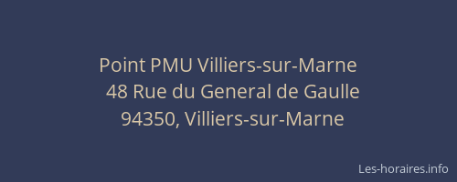 Point PMU Villiers-sur-Marne