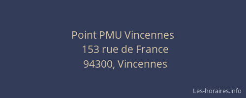 Point PMU Vincennes